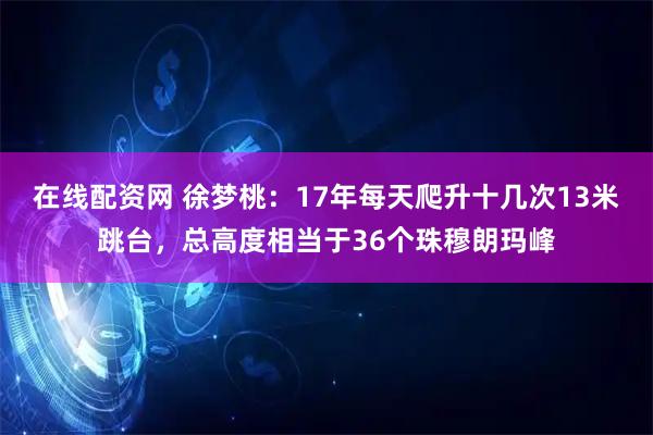 在线配资网 徐梦桃：17年每天爬升十几次13米跳台，总高度相当于36个珠穆朗玛峰